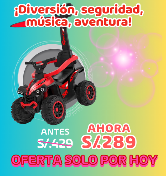 Buggy eléctrico musical con luces.